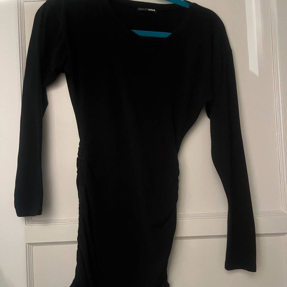 Black small form fitting dress